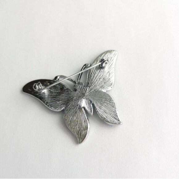 NWT handmade Abalone shell blue butterfly brooch pin - Picture 3 of 8